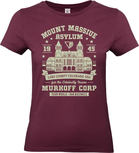 Mount Massive Asylum Vintage - the outlast trials, outlast, outlast 2, murkoff corporation, mount massive asylum, camcorder, mother gooseberry, horror, terror, survival, leland coyle, gamer, gaming, video games, mind control - Standard T-Shirt (Women)