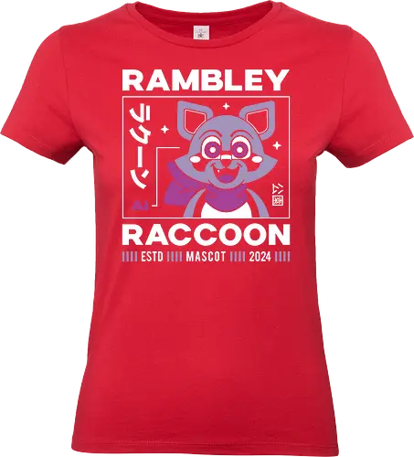 Rambley Raccoon Aesthetic - indigo park, rambley the raccoon, mascot, cute, kawaii, horror, terror, survival, game, video games, gaming, gamer, lloyd lion, mollie macaw, finley s serpent - Standard T-Shirt (Women)