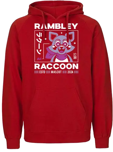 Rambley Raccoon Aesthetic - indigo park, rambley the raccoon, mascot, cute, kawaii, horror, terror, survival, game, video games, gaming, gamer, lloyd lion, mollie macaw, finley s serpent - Fairtrade Hoodie