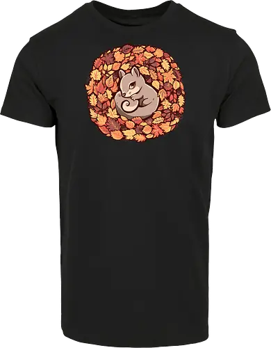 Squirrel upon Autumn Leaves
