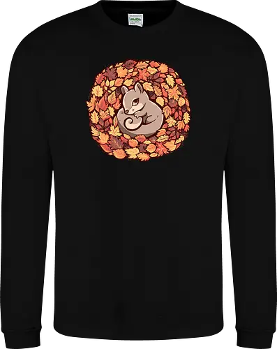 Squirrel upon Autumn Leaves