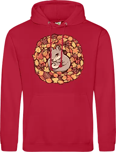 Squirrel upon Autumn Leaves