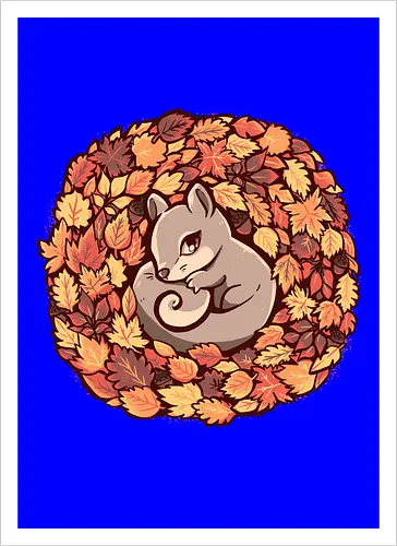 Squirrel upon Autumn Lves