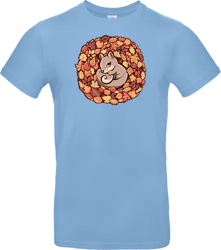 Squirrel upon Autumn Leaves