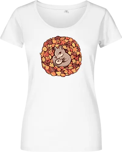 Squirrel upon Autumn Leaves