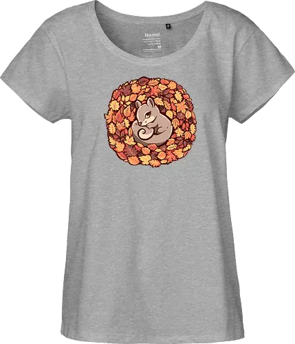 Squirrel upon Autumn Leaves