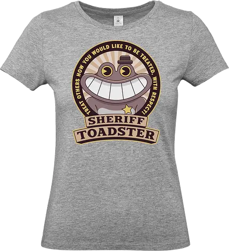 Sheriff Toadster Emblem - garten of banban, sheriff toadster, flumbo, jumbo josh, bittergiggle, syringeon, brushista, sir dadadoo, video games, gamer, gaming, indie, opila bird, banbaleena, garten of ban ban - Standard T-Shirt (Women)