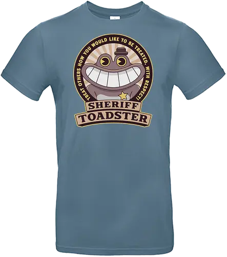 Sheriff Toadster Emblem - garten of banban, sheriff toadster, flumbo, jumbo josh, bittergiggle, syringeon, brushista, sir dadadoo, video games, gamer, gaming, indie, opila bird, banbaleena, garten of ban ban - Standard T-Shirt