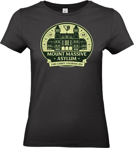 Mount Massive Asylum Emblem - the outlast trials, outlast, outlast 2, murkoff corporation, mount massive asylum, camcorder, mother gooseberry, horror, terror, survival, leland coyle, gamer, gaming, video games, mind control - Standard T-Shirt (Women)