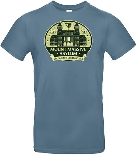 Mount Massive Asylum Emblem - the outlast trials, outlast, outlast 2, murkoff corporation, mount massive asylum, camcorder, mother gooseberry, horror, terror, survival, leland coyle, gamer, gaming, video games, mind control - Standard T-Shirt