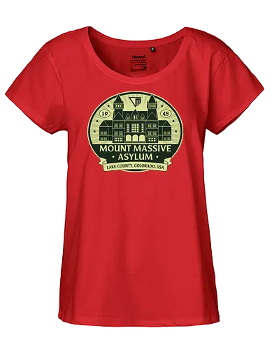 Mount Massive Asylum Emblem - the outlast trials, outlast, outlast 2, murkoff corporation, mount massive asylum, camcorder, mother gooseberry, horror, terror, survival, leland coyle, gamer, gaming, video games, mind control - Fairtrade Girl Shirt
