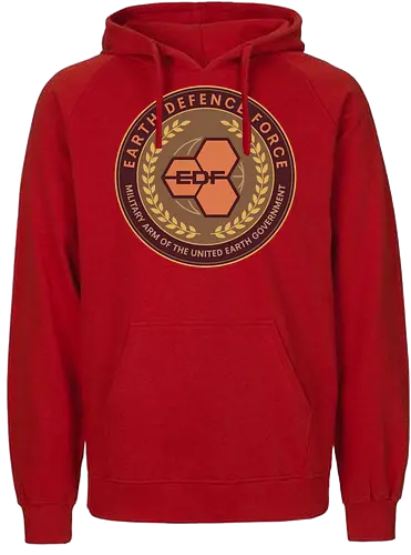 Earth Defence Force Emblem - red faction guerrilla, edf, mars, darius mason, revolutionary, destruction, alec mason, ultor corporation, marauders, saints row, video game, gaming, gamer, armageddon, rth defence force - Fairtrade Hoodie