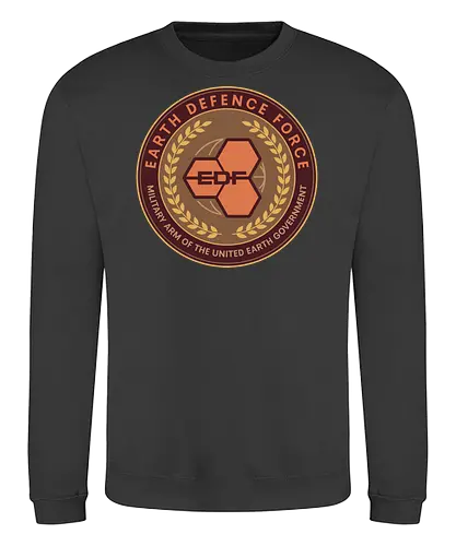 Earth Defence Force Emblem - red faction guerrilla, edf, mars, darius mason, revolutionary, destruction, alec mason, ultor corporation, marauders, saints row, video game, gaming, gamer, armageddon, rth defence force - Sweatshirt