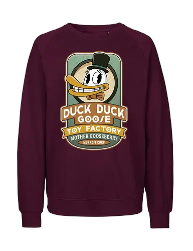 Sinyala Toy Factory Vintage - the outlast trials, outlast, outlast 2, murkoff corporation, mount massive asylum, camcorder, mother gooseberry, horror, duck, survival, leland coyle, gamer, gaming, video games, mind control - Fairtrade Sweatshirt