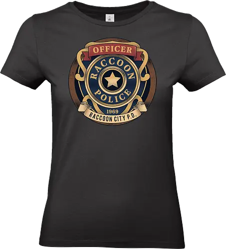Raccoon City Police Emblem - Horror, jill valentine, leon s kennedy, jill sandwich, biohazard, chris redfield, horror, re2, re3, umbrella corporation, raccoon city, albert wesker, Horror 2, Horror 3 nemesis, Horror 4 - Standard T-Shirt (Women)