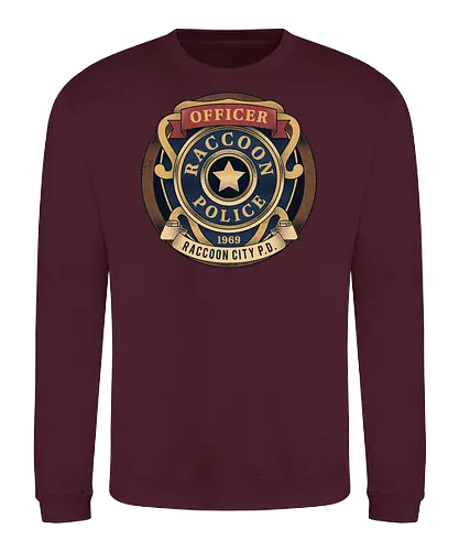 Raccoon City Police Emblem - Horror, jill valentine, leon s kennedy, jill sandwich, biohazard, chris redfield, horror, re2, re3, umbrella corporation, raccoon city, albert wesker, Horror 2, Horror 3 nemesis, Horror 4 - Sweatshirt