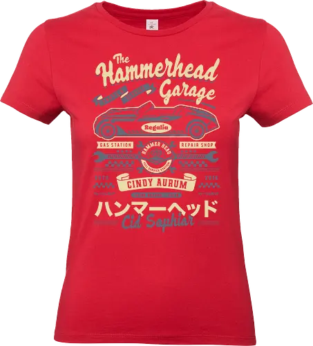 Hammerhd Regalia Garage - Final, cid sophiar, garage, regalia, cindy aurum, gladious, prompto, ffxv, noctis lucis caelum, Kweh, hammerhd, hammer hd, Final xv, Final 15, Final xiv - Standard T-Shirt (Women)