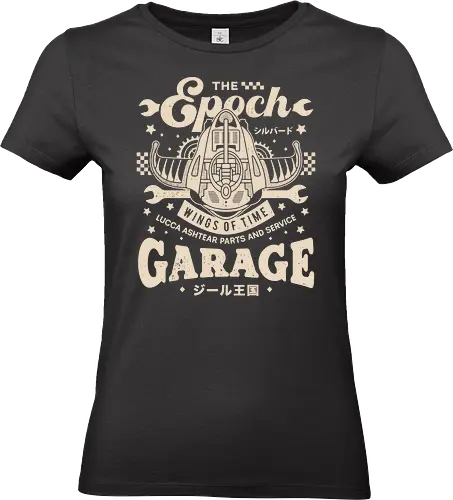 Epoch Wings Of Time Garage - video game, gaming, gamer, rpg, jrpg, frog, glenn, robo, epoch, wings of time, lucca, fantasy, kingdom of zl, chrono, cross - Standard T-Shirt (Women)