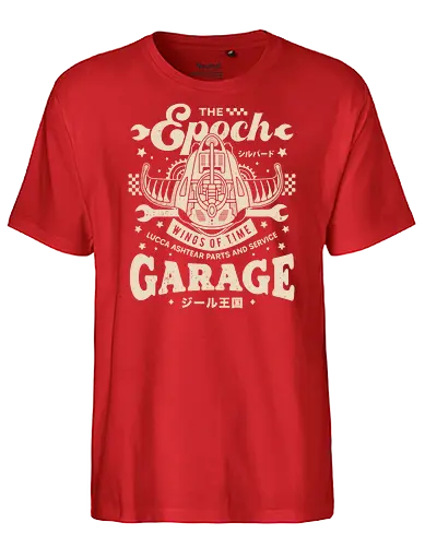 Epoch Wings Of Time Garage - video game, gaming, gamer, rpg, jrpg, frog, glenn, robo, epoch, wings of time, lucca, fantasy, kingdom of zl, chrono, cross - Fairtrade T-Shirt