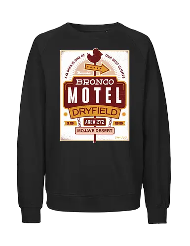 Dryfield Motel Emblem - parasite, eve, dryfield, golem 9, pierce carradine, kyle madigan, mitochondria eve, motel, survival horror, video game, gaming, gamer, aya br - Fairtrade Sweatshirt