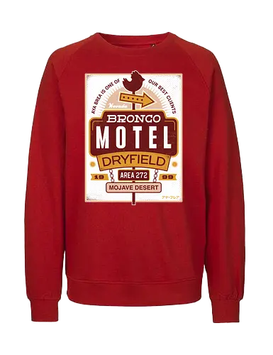 Dryfield Motel Emblem - parasite, eve, dryfield, golem 9, pierce carradine, kyle madigan, mitochondria eve, motel, survival horror, video game, gaming, gamer, aya br - Fairtrade Sweatshirt