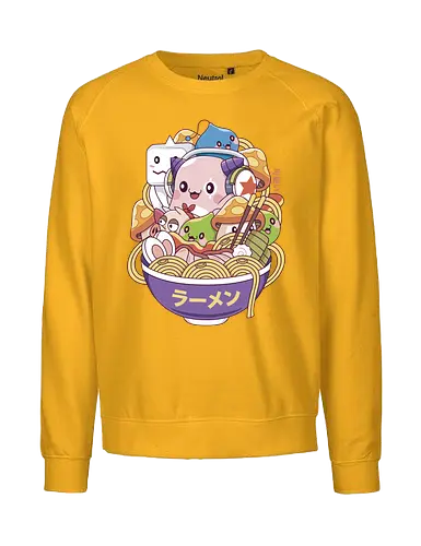 Maple World Monsters Ramen - maplestory, maplestory 2, maple story, slime, yeti, orange mushroom, kawaii, anime, chibi, nostalgia, video game, gaming, gamer, zakum helm, pink bn - Fairtrade Sweatshirt