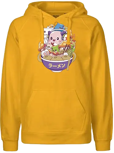 Maple World Monsters Ramen - maplestory, maplestory 2, maple story, slime, yeti, orange mushroom, kawaii, anime, chibi, nostalgia, video game, gaming, gamer, zakum helm, pink bn - Fairtrade Hoodie