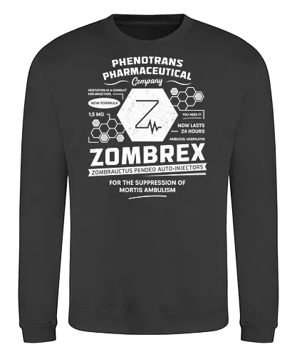 Zombrex Emblem - frank west, zombie, zombrex, chuck greene, game, video game, gaming, gamer, survival horror, terror, willamette parkview mall, Horror, biohazard, dd rising, dd rising 2 - Sweatshirt