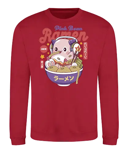 Pink Bean Ramen Kawaii - maplestory, maplestory 2, maple story, slime, yeti, mushroom, kawaii, anime, chibi, nostalgia, video game, gaming, gamer, zakum helm, pink bn - Sweatshirt