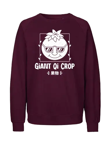 Giant Qi Crop - Farming, Spirit, Spirits, rpg, game, gaming, gamer, video games, farming simulator, pelican town, farmer, stardrop, krobus, qi fruit, mr qi - Fairtrade Sweatshirt