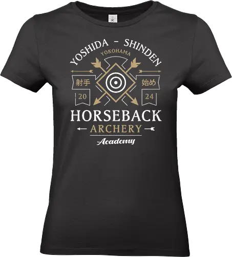 Horseback Archery Emblem - rise of the ronin, samurai, ninja, japanese, japan, rpg, gaming, grappling hook, glider, katana, tokugawa shogunate, nioh, game, video game, gamer - Standard T-Shirt (Women)