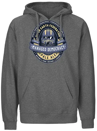 Spread Democracy Pale Ale - hell, hell, diver, hell, diver 2, hell, diver ii, space, spreading democracy, enlist today, super earth, terminids, shooter, bile titan, gamer, video game, gaming, spread democracy, liber tea - Fairtrade Hoodie