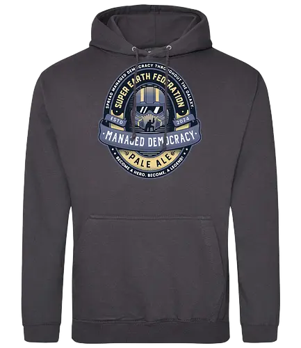 Spread Democracy Pale Ale - hell, hell, diver, hell, diver 2, hell, diver ii, space, spreading democracy, enlist today, super earth, terminids, shooter, bile titan, gamer, video game, gaming, spread democracy, liber tea - Standard Hoodie