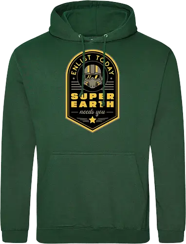 Super Earth Needs You - hell, diver, hell, diver, hell, diver 2, hell, diver ii, spread democracy, spreading democracy, terminids, bile titan, gamer, video game, gaming, shooter, space, liber tea, enlist today, super earth - Standard Hoodie