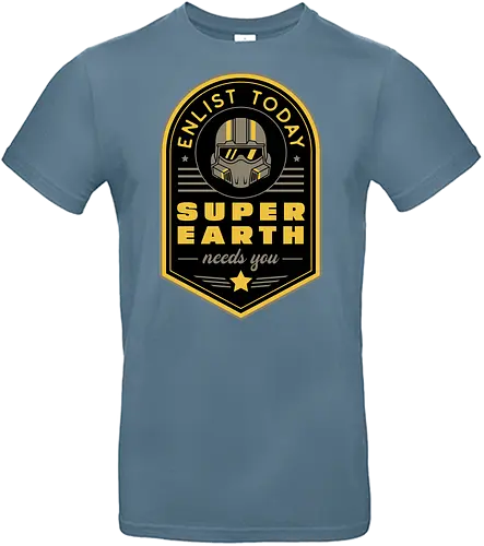 Super Earth Needs You - hell, diver, hell, diver, hell, diver 2, hell, diver ii, spread democracy, spreading democracy, terminids, bile titan, gamer, video game, gaming, shooter, space, liber tea, enlist today, super earth - Standard T-Shirt