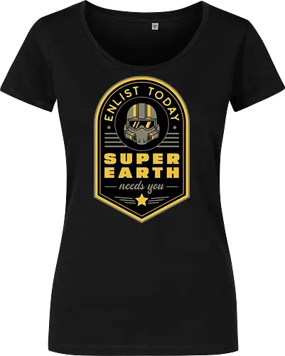 Super Earth Needs You - hell, diver, hell, diver, hell, diver 2, hell, diver ii, spread democracy, spreading democracy, terminids, bile titan, gamer, video game, gaming, shooter, space, liber tea, enlist today, super earth - Women T-Shirt