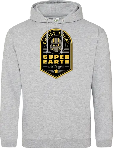 Super Earth Needs You - hell, diver, hell, diver, hell, diver 2, hell, diver ii, spread democracy, spreading democracy, terminids, bile titan, gamer, video game, gaming, shooter, space, liber tea, enlist today, super earth - Standard Hoodie