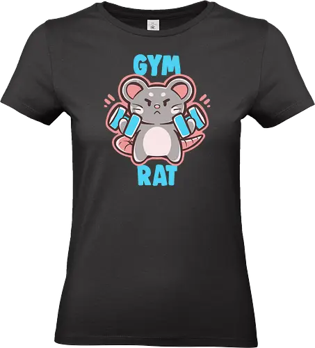 Gym Rat - gym rat, workout, gym lover, weights, weight lifter, girly, cute, rat, rodent, lift, fitness, fit, healthy, lifestyle, gains, girly workout, girl workout, Fitnessstudio-Ratte, Workout, Fitnessstudio-Liebhaber, Gewichte - Standard T-Shirt (Women)