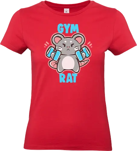 Gym Rat - gym rat, workout, gym lover, weights, weight lifter, girly, cute, rat, rodent, lift, fitness, fit, healthy, lifestyle, gains, girly workout, girl workout, Fitnessstudio-Ratte, Workout, Fitnessstudio-Liebhaber, Gewichte - Standard T-Shirt (Women)