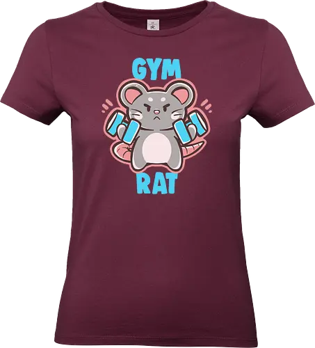 Gym Rat - gym rat, workout, gym lover, weights, weight lifter, girly, cute, rat, rodent, lift, fitness, fit, healthy, lifestyle, gains, girly workout, girl workout, Fitnessstudio-Ratte, Workout, Fitnessstudio-Liebhaber, Gewichte - Standard T-Shirt (Women)