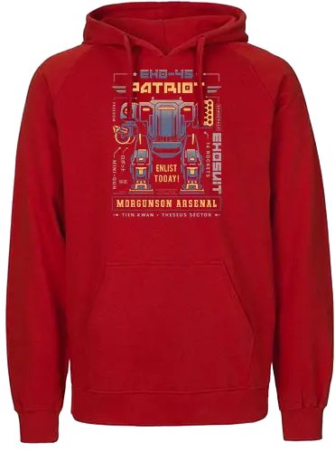 Democracy Exo Patriot Mech - hell, diver, spread democracy, spreading democracy, terminids, bile titan, exo 45 patriot, spill oil, libertea, enlist today, super earth, gamer, video game, gaming - Fairtrade Hoodie