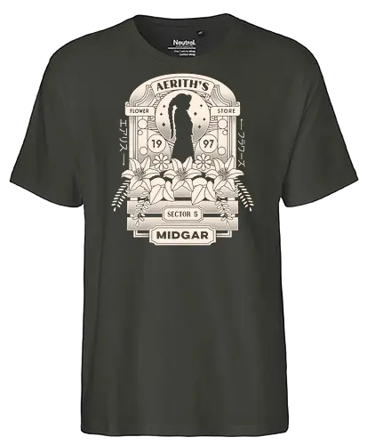 Gaming And Flowers - Cloud, Final 7, Final vii rebirth, barret wallace, Kupo, Kweh, avalanche, midgar, Final xiv, ff14, video game, Gaming, aeris, Villain - Fairtrade T-Shirt