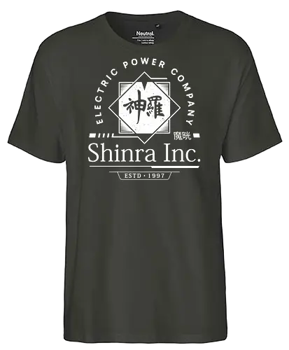  Shinra Inc Crest - Cloud, Final 7, Final vii rebirth, Gaming lockhart, Villain, barret wallace, avalanche, midgar, Final xiv, ff14, video game, shinra, gaming, Kupo, Kweh - Fairtrade T-Shirt