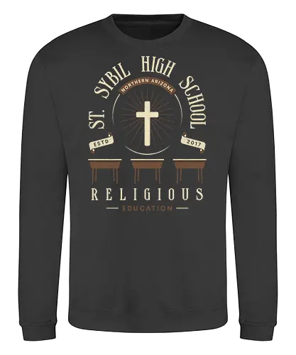 St Sybil High School Emblem - outlast, murkoff corporation, mount massive asylum, camcorder, mother gooseberry, horror, terror, survival, leland coyle, gamer, gaming, video games, mind control,  - Sweatshirt