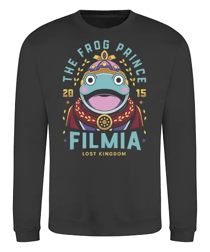Smiling Frog Prince Emblem - the legend of legacy, hd remastered, fantasy, liber, bianca, garnet, filmia, the frog prince, video games, gaming, gamer, rpg, jrpg, action, kawaii - Sweatshirt