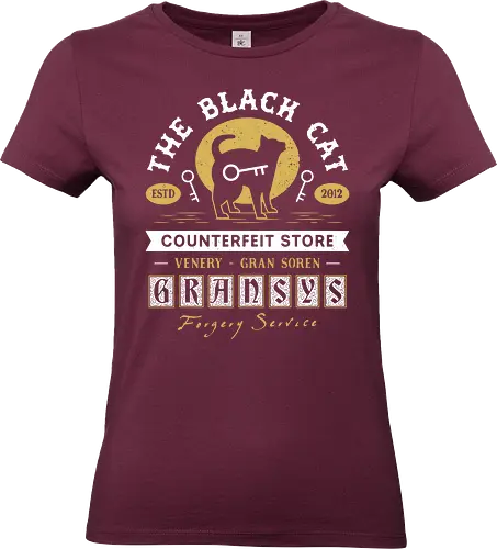 Gran Soren Black Cat - dragon, dogma, dark arisen, dragon dogma ii, gransys, rpg, jrpg, fantasy, bitterblack isle, gran soren, riftstone, pawns, video games, gaming, gamer - Standard T-Shirt (Women)