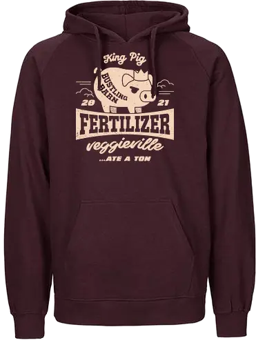 Bustling Barn Fertilizer - turnip boy, veggie, tax, game, gaming, video game, gamer, indie, roguelike, roguelite, pig, king, don turpichino, mayor onion, veggieville,  - Fairtrade Hoodie