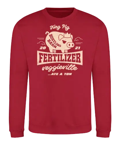 Bustling Barn Fertilizer - turnip boy, veggie, tax, game, gaming, video game, gamer, indie, roguelike, roguelite, pig, king, don turpichino, mayor onion, veggieville,  - Sweatshirt