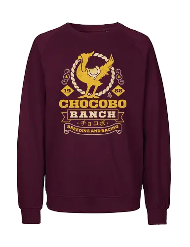 Kweh Ranch Emblem - Cloud, Final 7, Final vii rebirth, Kweh, gysahl greens, Final xvi, Kupo, avalanche, midgar, Final xiv, ff14, Villain, video game, fat Kweh, Cactus - Fairtrade Sweatshirt