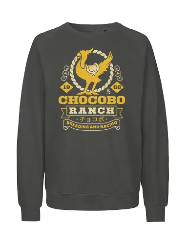 Kweh Ranch Emblem - Cloud, Final 7, Final vii rebirth, Kweh, gysahl greens, Final xvi, Kupo, avalanche, midgar, Final xiv, ff14, Villain, video game, fat Kweh, Cactus - Fairtrade Sweatshirt